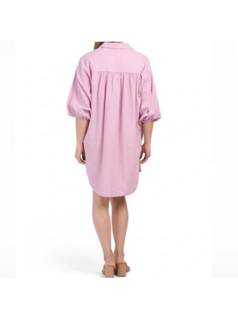 YFB Oversized Lavender / Lilac Linen-Blend Button-Down Shirt Size XS